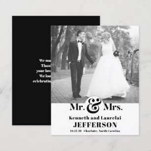 Papier BUDGET Typographie moderne Mariage photo