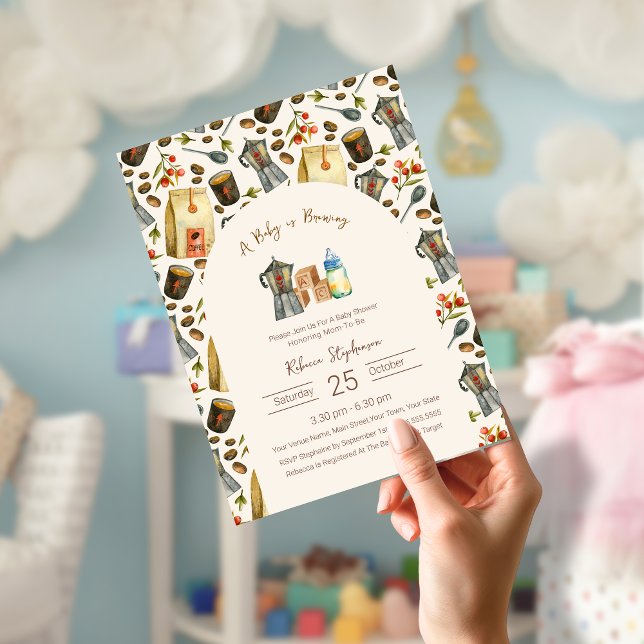 Papier Budget Un bébé brasse du Baby shower de café (Créateur téléchargé)