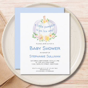 Papier Budget Un Petit Baby shower Citrouille Invitation
