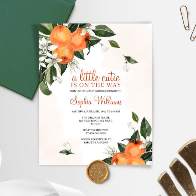 Papier Budget Un Petit Baby shower Cutie Invitation (Créateur téléchargé)