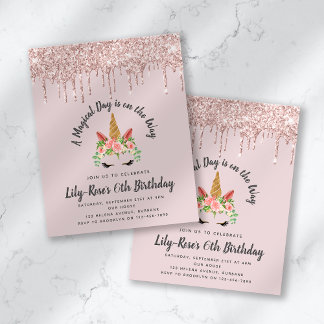 Papier BUDGET Unicorn Face Parties scintillant Anniversai