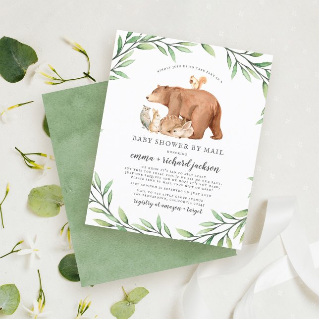Papier Budget Végétal Animaux forestiers Baby shower Par  (Créateur téléchargé)