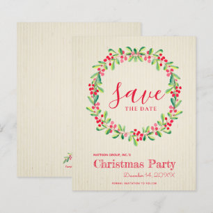Papier Budget verdure Noël Sauvez la date