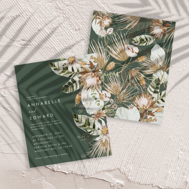 Papier Budget vert bohème botanique moderne élégant (Créateur téléchargé)