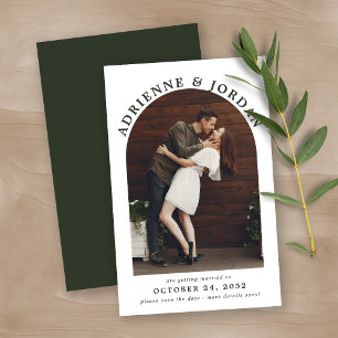 Papier Budget Vert Moderne Arche Photo Enregistrer la Dat
