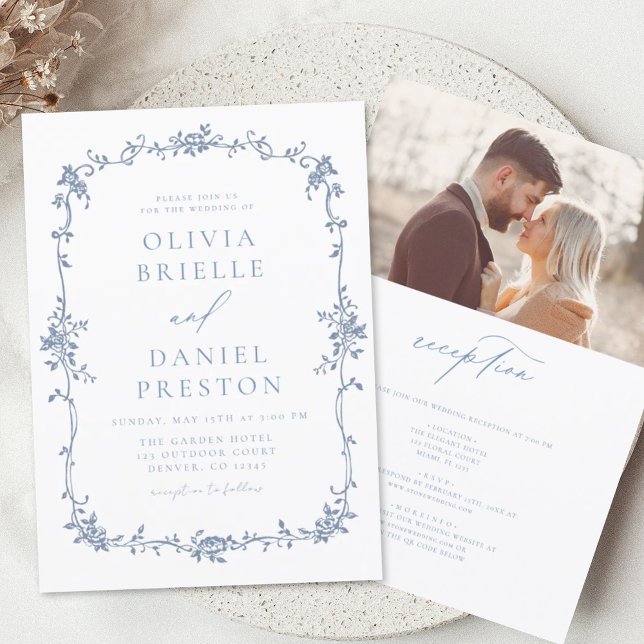 Papier Budget Victorien Français Photo Tout en un Mariage (Créateur téléchargé)