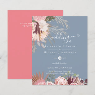 Papier BUDGET Vin Bourgogne Pampas Grass Mariage Tropical