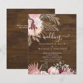 Papier BUDGET Vin Bourgogne Pampas Grass Mariage Tropical