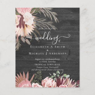 Papier BUDGET Vin Bourgogne Pampas Grass Mariage Tropical