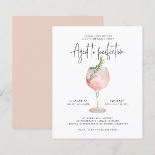 Papier Budget Vin rose vieilli à la perfection 40e annive