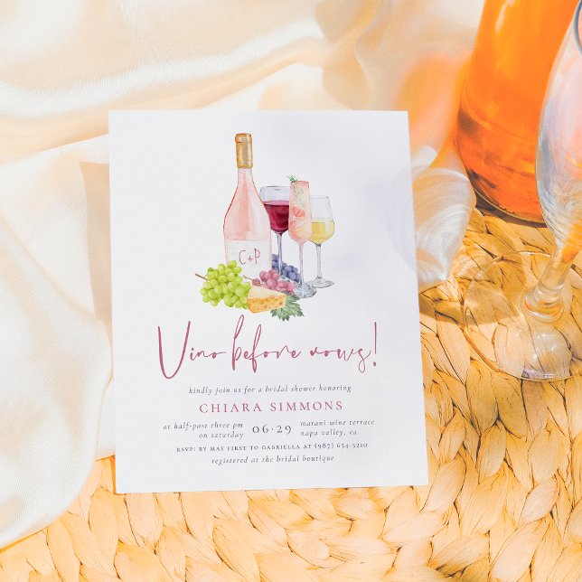 Papier Budget Vino Avant Vows Vin Dégustation Fête des ma (Créateur téléchargé)