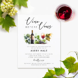 Papier Budget Vino Avant Vows Winery Vineyard Invitation