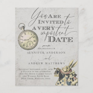 Papier Budget Vintage Alice au Mariage Wonderland