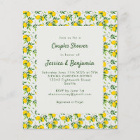 Budget Vintage Été Citron Fruit Couples Douche