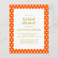 Budget Vintage Orange Daisy Flowers Fête des marié
