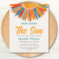 Budget voici l'Invitation Baby shower Fils