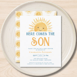 Papier Budget Voici L'Invitation Du Fils Baby shower