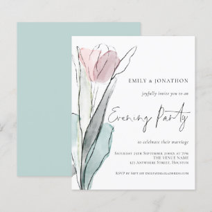 Papier Budget Watercolor Tulip Mariage Soirée