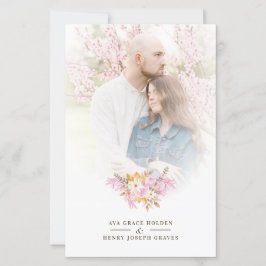 Papier Budget Wedding Pink Flowers & Branches Bouquet