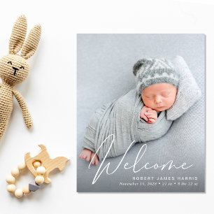Papier Budget Welcome Script 4 Faire-part de naissance ph