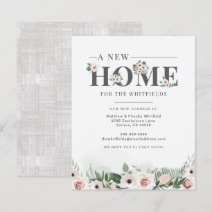 Papier Budget Weve Moved Floral Moving Faire-part