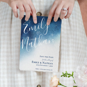 Papier Budget Whimsical Bleu blanc Snowflake Mariage