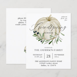 Papier Budget White Citrouille Friendsgiving