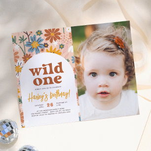 Papier Budget Wild One Retro Photo 1er anniversaire fête