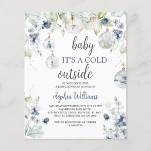 Papier Budget Winter Baby C'est une invitation froide à l