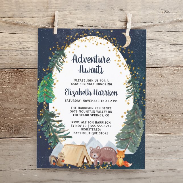 Papier Budget Woodland Night Sky Baby Sprinky (Créateur téléchargé)