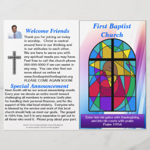 Papier Bulletin hebdomadaire personnalisable d'église (in