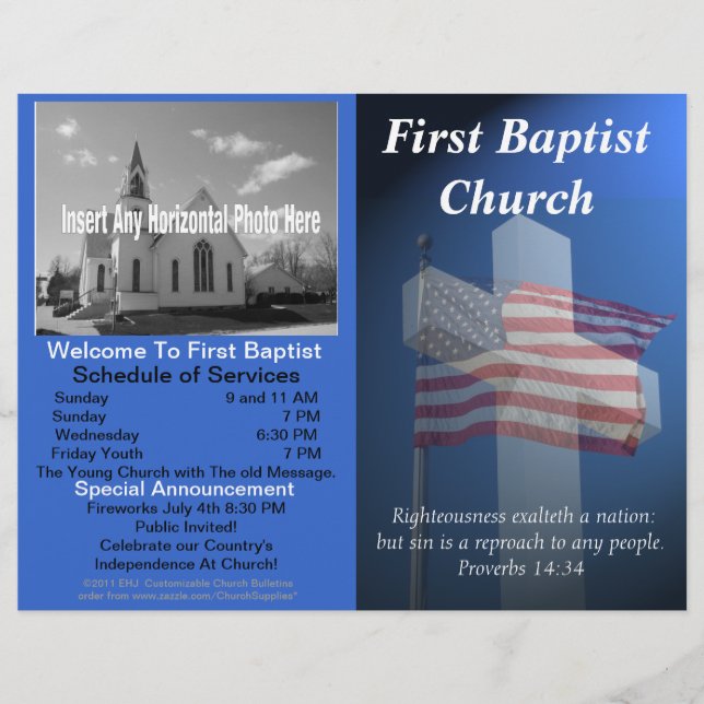 Papier Bulletin hebdomadaire personnalisé (patriotique) (Devant)