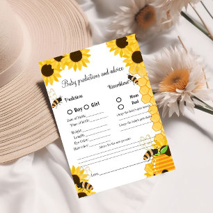 Papier Bumble Bee baby shower prédiction jeu bébé showe