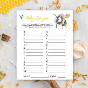 Papier Bumblebee - Baby Item Game. Jeu baby shower