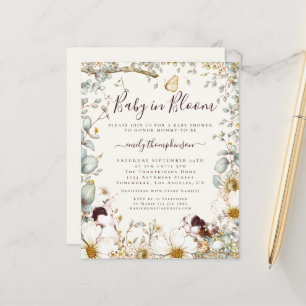 Papier Bunnies Vintages Budget Bébé En Fleur Cream Invita