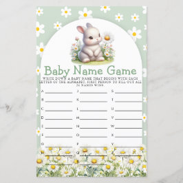 Papier Bunny Genre Neutre Baby shower Nom Jeu