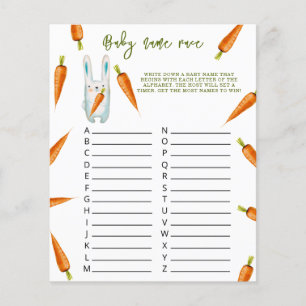 Papier Bunny - Jeu de course de nom de bébé