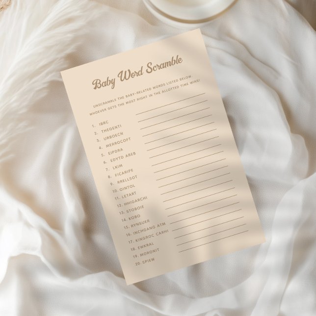 Papier Bunny Light Beige Genre Révélation Bébé Mot Début (Créateur téléchargé)