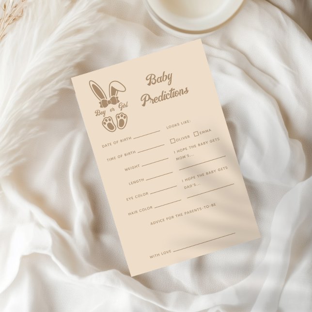 Papier Bunny Light Beige Genre Révéler Prédictions de béb (Créateur téléchargé)