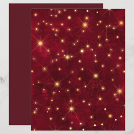 Papier Burgundy Gold Constellation Motif de scrapbook Pap