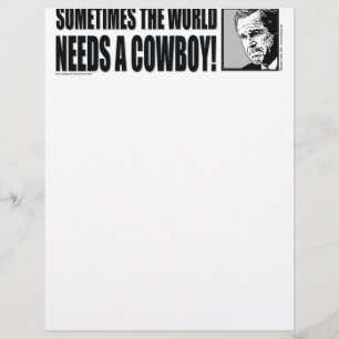 Papier BUSH--COW-BOY-Blanc