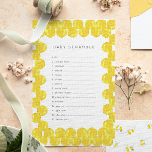 Papier Buzzing Bees Baby ABC's Baby shower Jeu