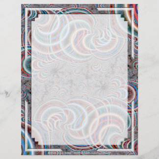 Papier C~17 en-tête personnalisé fractal 03 - 8,5 po x 11