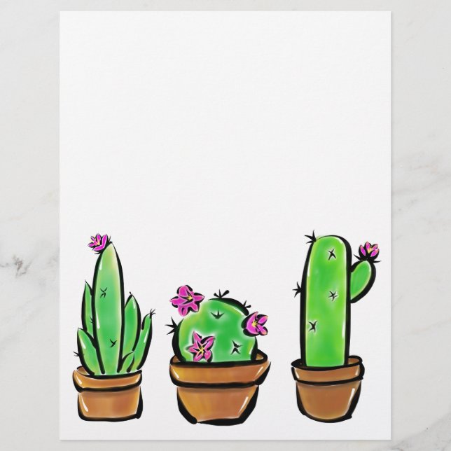 Papier Cactus cactus cactus cactus succulents (Devant)