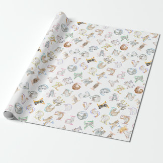 Papier Cadeau アルファベット猫(alfacat/alfagato)
