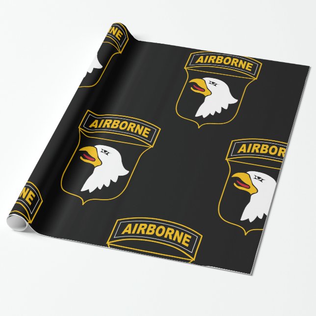 Papier Cadeau 101e division aéroportée Vétéran militaire (Déroulé)
