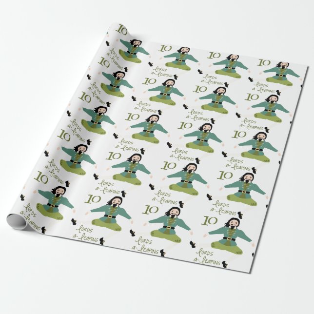 Papier Cadeau 10 seigneurs qui sautent (Déroulé)