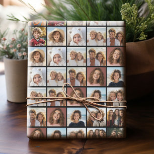 Papier Cadeau 11 Photo Collage Motif - Grille personnalisée