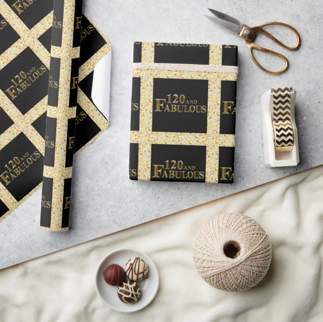 Papier Cadeau 120 Anniversaire (Artisanat)