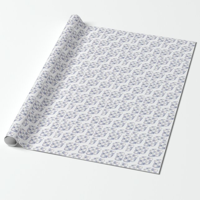 Papier Cadeau 12 Jours de Noël 7 Swans A-Natation (Déroulé)